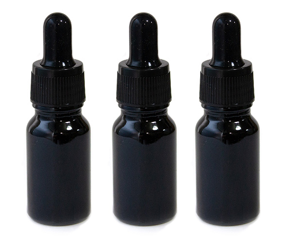 スポイト付きガラス遮光瓶 10ml × 3本セット