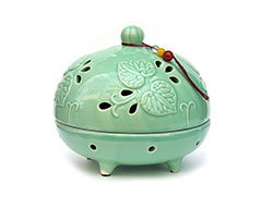 DECO　陶器蚊遣り　葵（あおい）