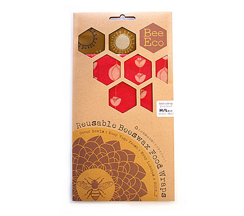 Bee Eco Wrap ビーエコラップ（みつろうラップ）　M/Lセット