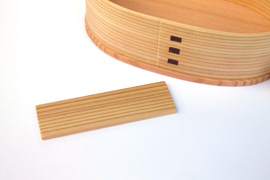 大館工芸社　大館曲げわっぱ　小判弁当箱（中）仕切り