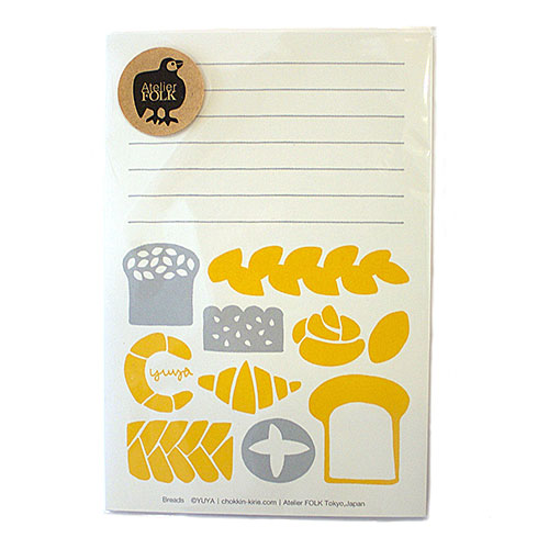 Atelier FORK YUYA LETTER PAPER 一筆箋 いろいろなパン