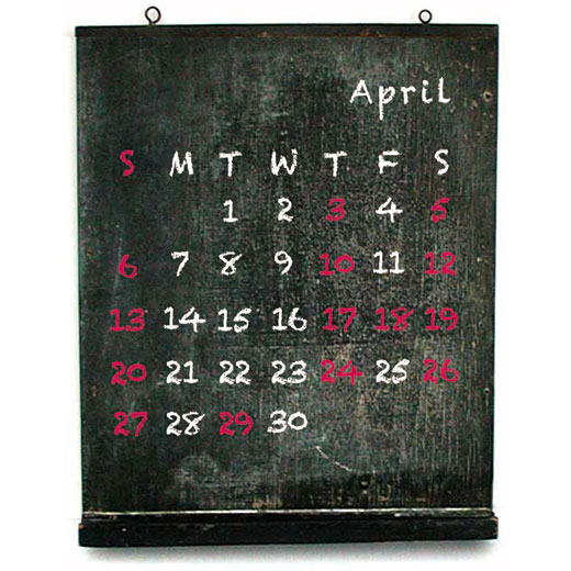 4月の営業予定